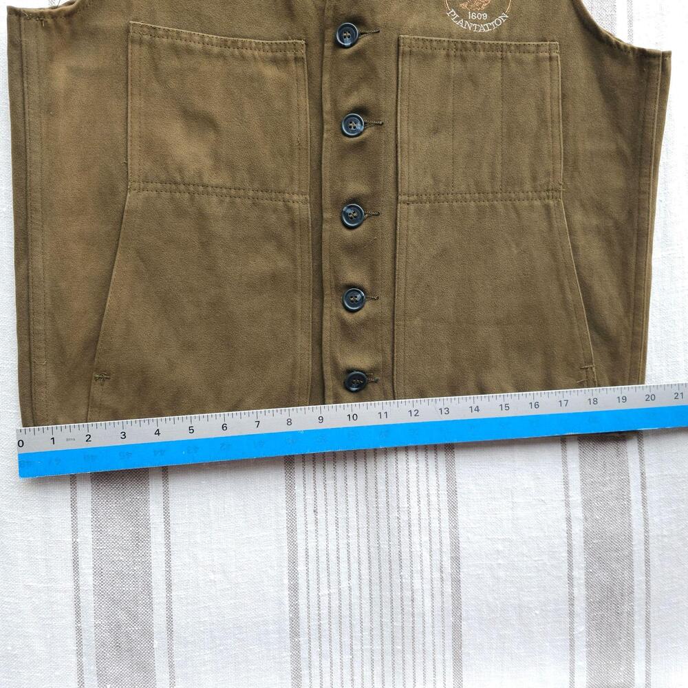 Filson Moleskin Cruiser Vest Mens 40 Style 820 Olive Brushed Cotton Duck Hunting - Picture 13 of 15